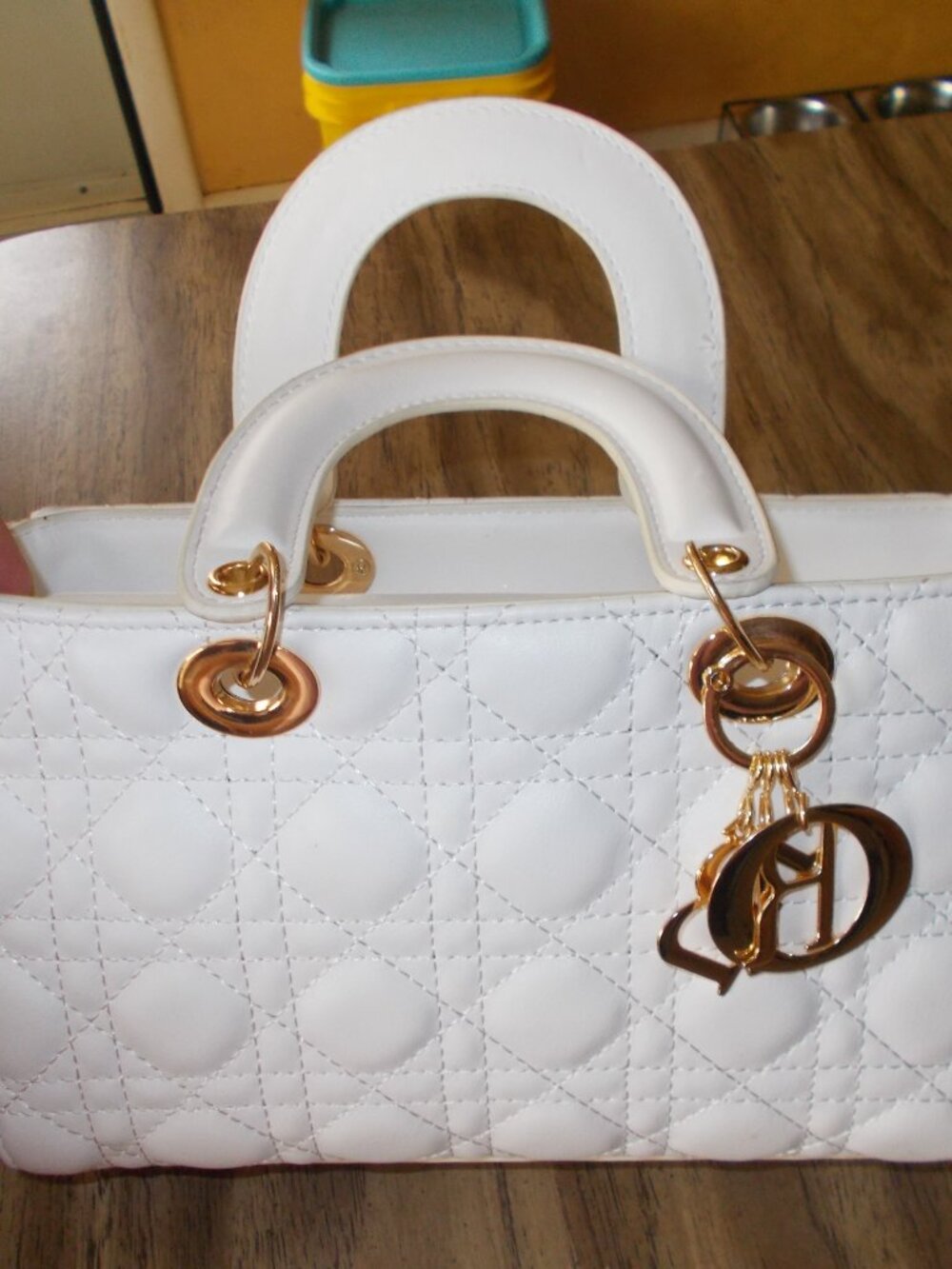 White Fashion Tote Handbag